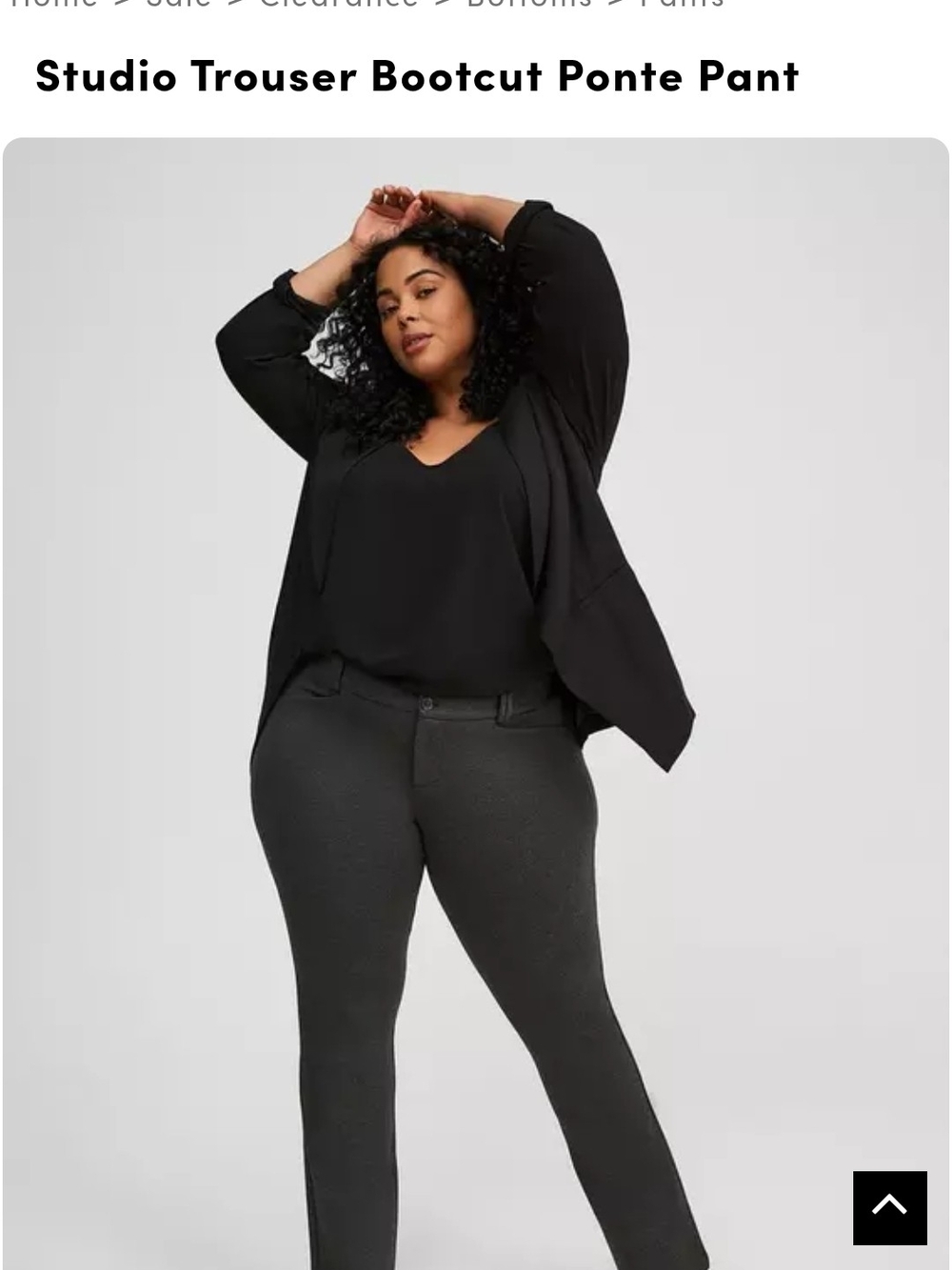Studio Trouser Bootcut Ponte Pant - Dar Grey - 18 Short